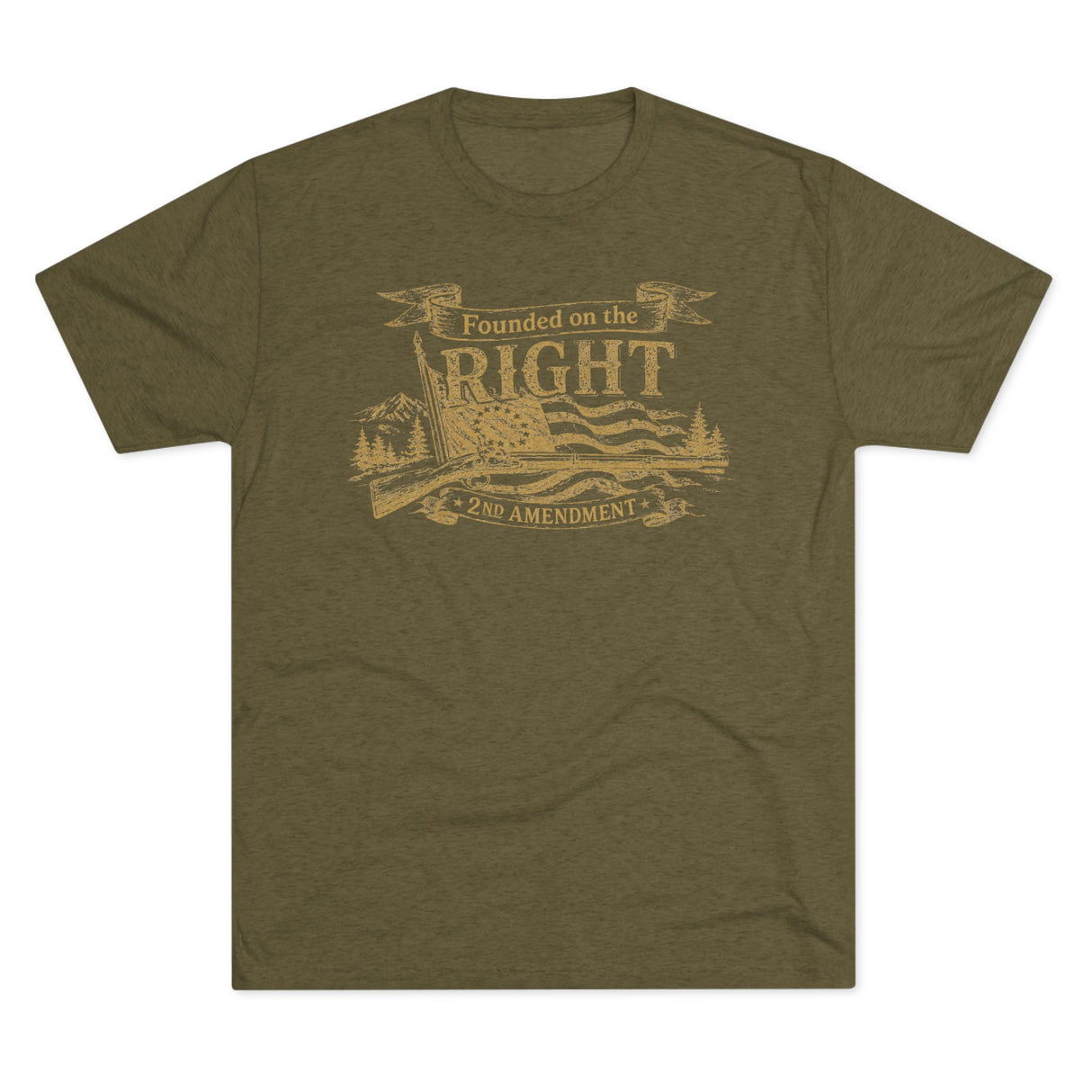 "Founded on the Right" 2nd Amendment Tee