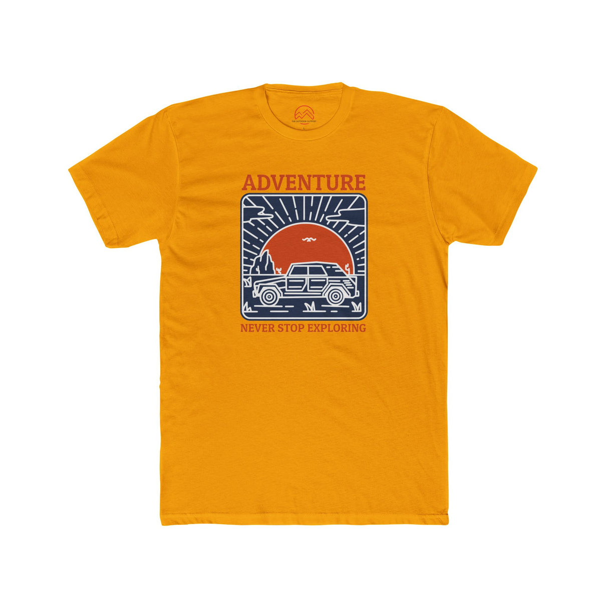Adventure Badge Unisex Tee - Never Stop Exploring Outdoors