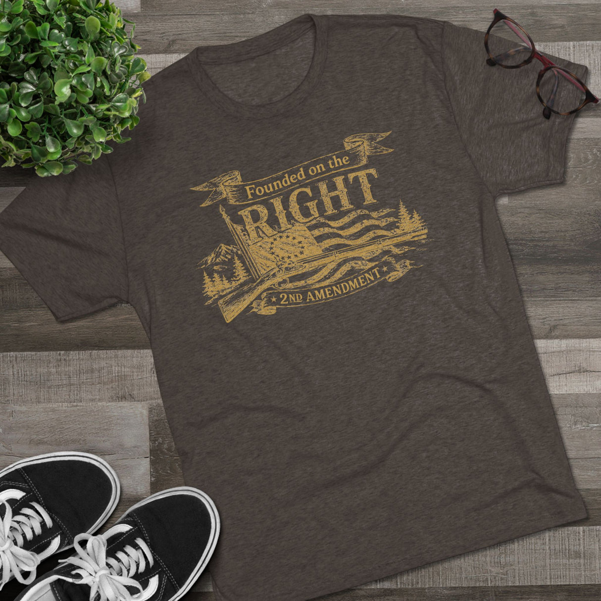"Founded on the Right" 2nd Amendment Tee