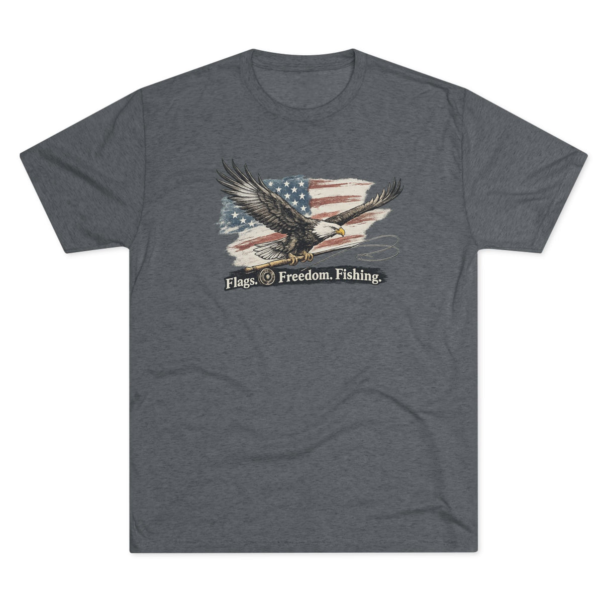 "Flags, Freedom, Fishing" Patriotic Tee