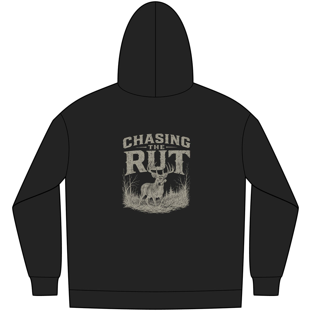 Chasing the Rut Deer Hunting Hoodie — Outdoor Hunting Crewneck for Hunters