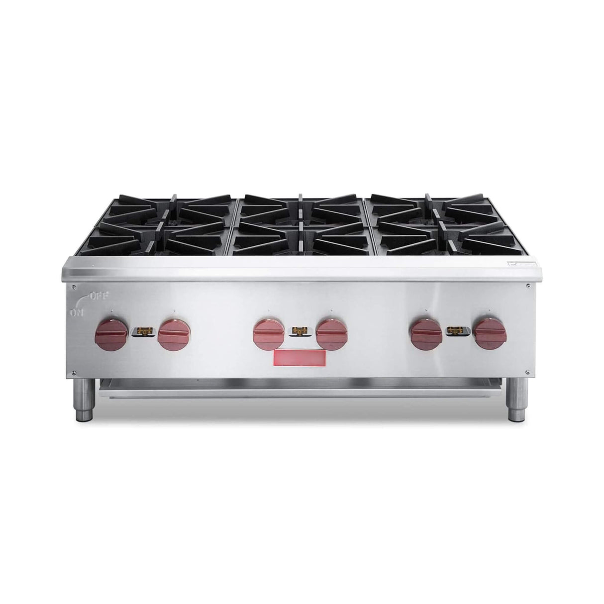 Heavy-Duty 36-Inch Commercial 150K BTU 6-Burner Stainless Steel Countertop Natural Gas And Propane Range (SAK92640)