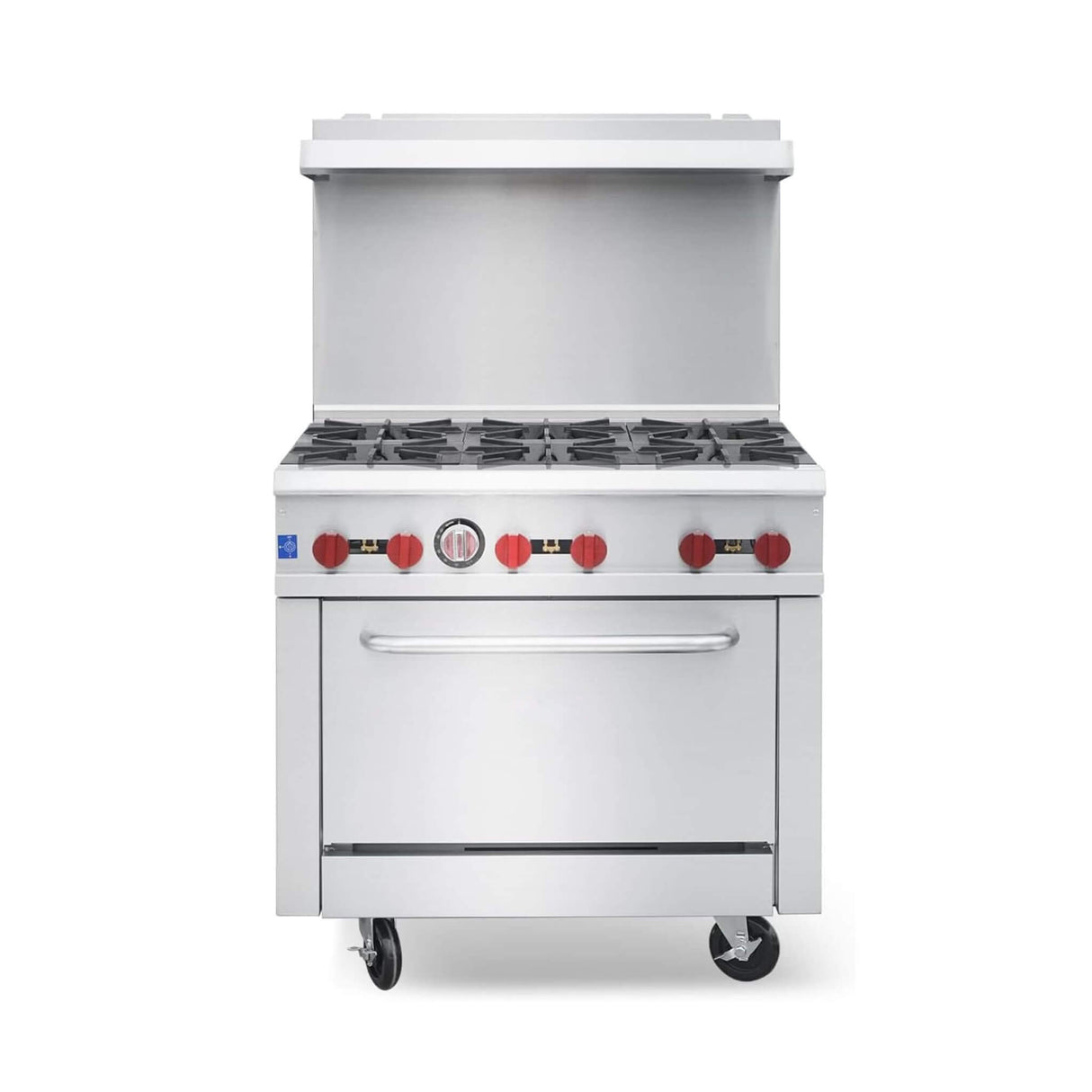 36-Inch Commercial 210K BTU 6-Burner Stainless Steel Freestanding Gas Range (SAK85603)