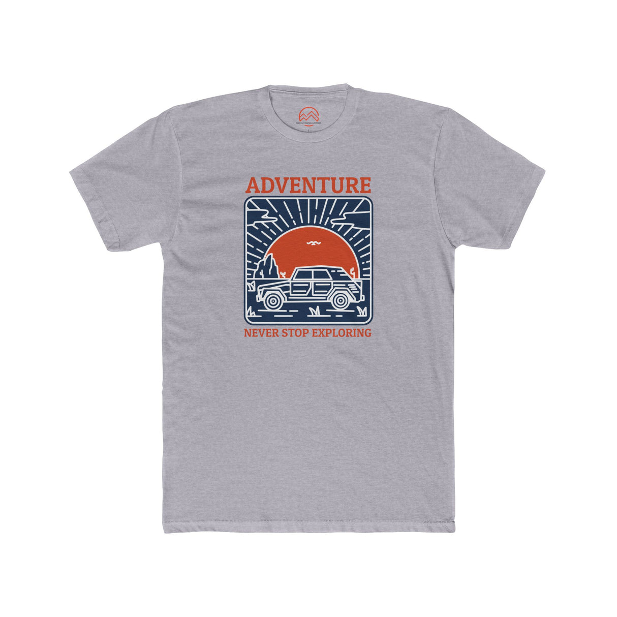 Adventure Badge Unisex Tee - Never Stop Exploring Outdoors