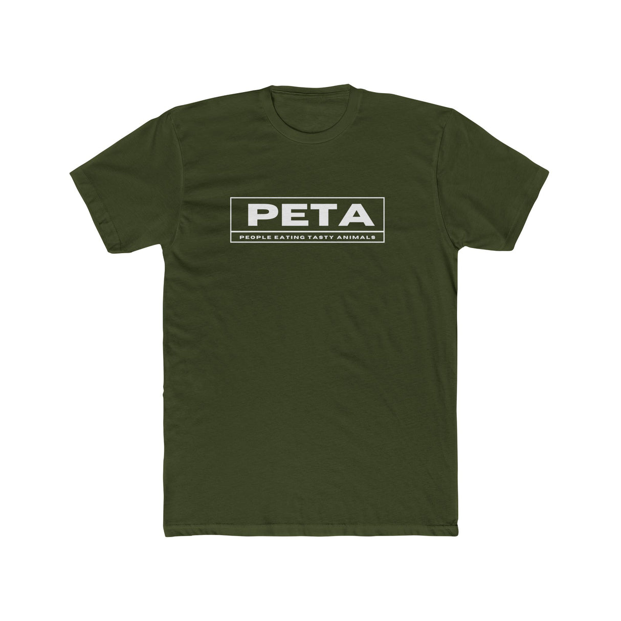 Tee Shirt People Eating Tasty Animals PETA Unisex Cotton Crew Tee