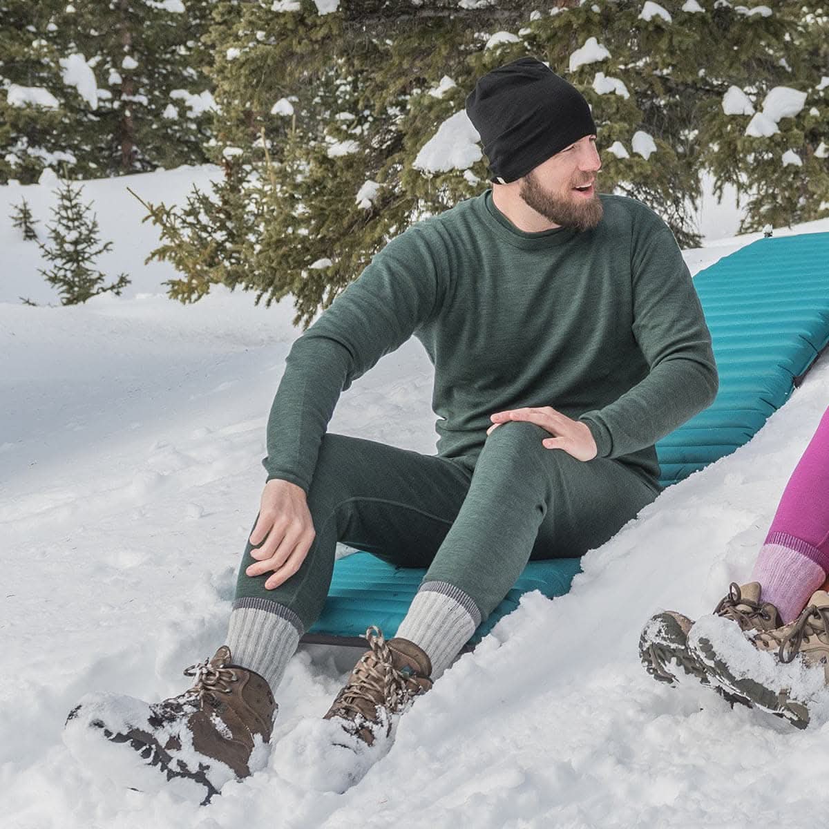 Midweight Men's Wool Bottom Thermal Base Layer - 100% Merino Wool
