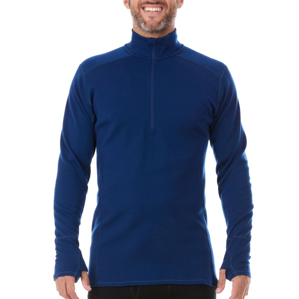 Midweight Men's Wool 1/4 Zip - 100% Merino Wool