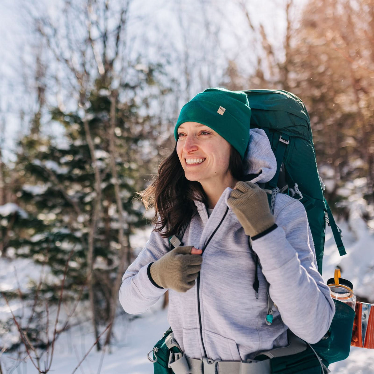 Women's Brushed Merino Wool Full-Zip Hoodie - Heavyweight