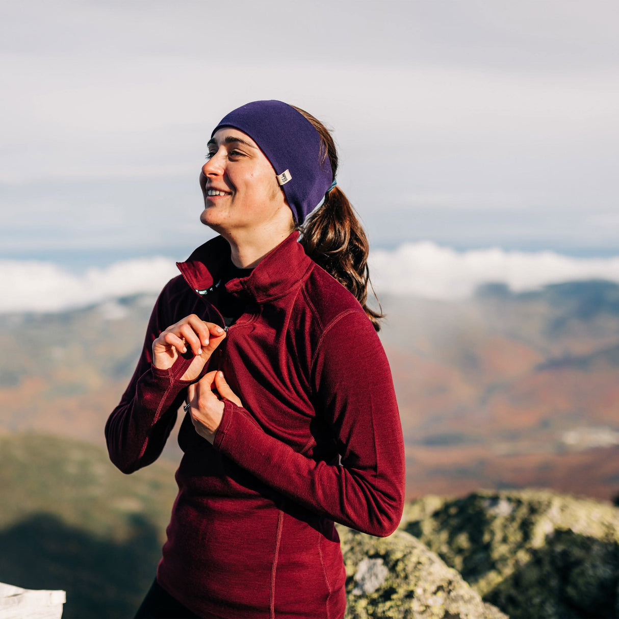 Midweight Women's Wool 1/4 Zip - 100% Merino Wool