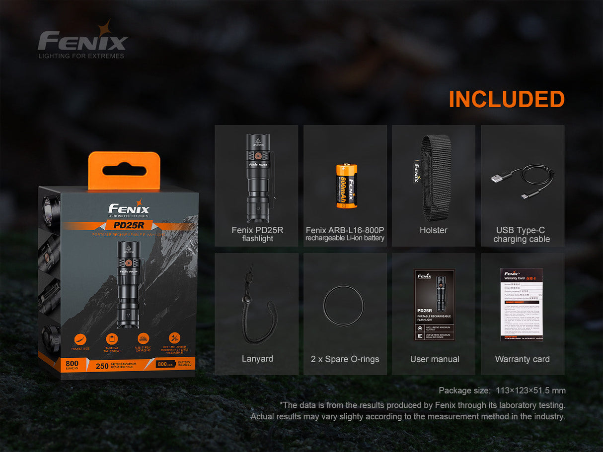 Fenix PD25R Rechargeable LED Flashlight