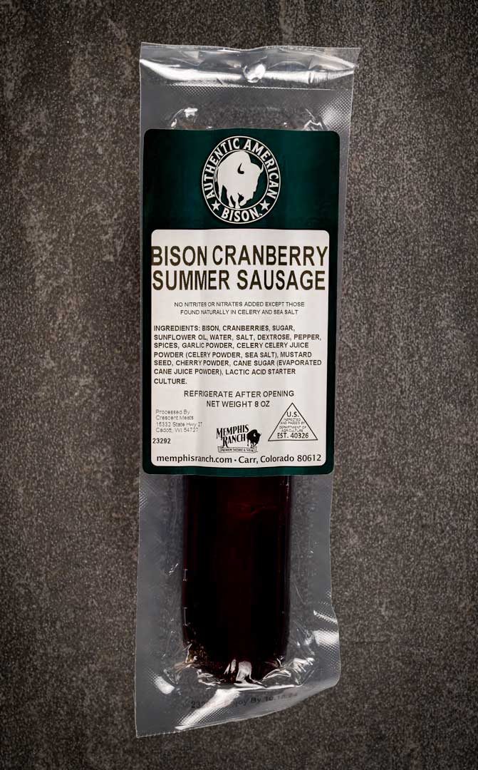 Bison Summer Sausage - Cranberry