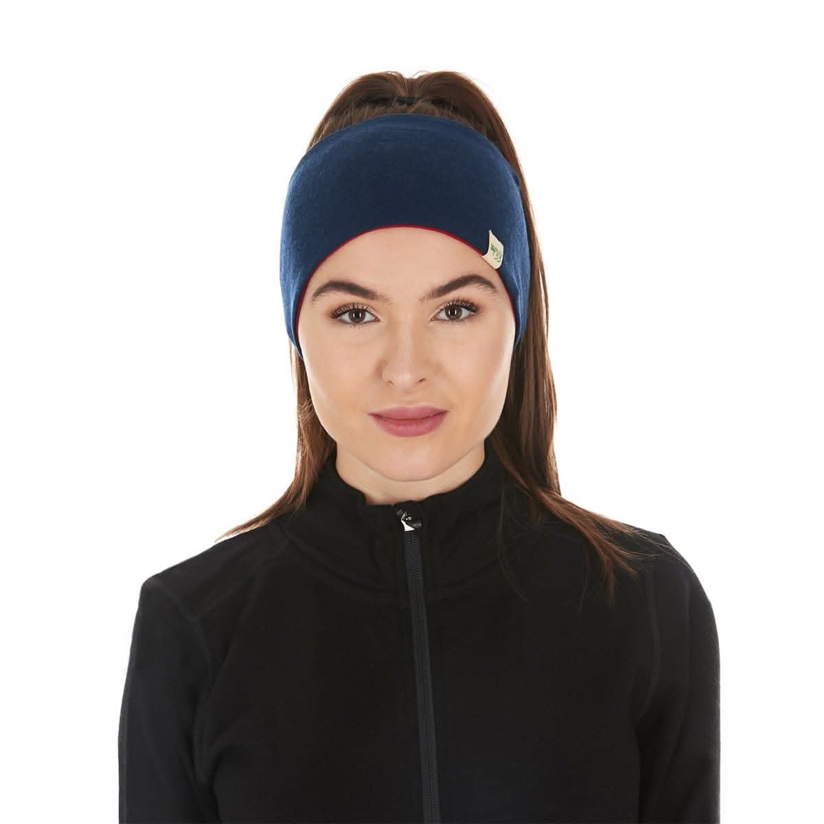 Midweight Reversible Wool Headband - 100% Merino Wool