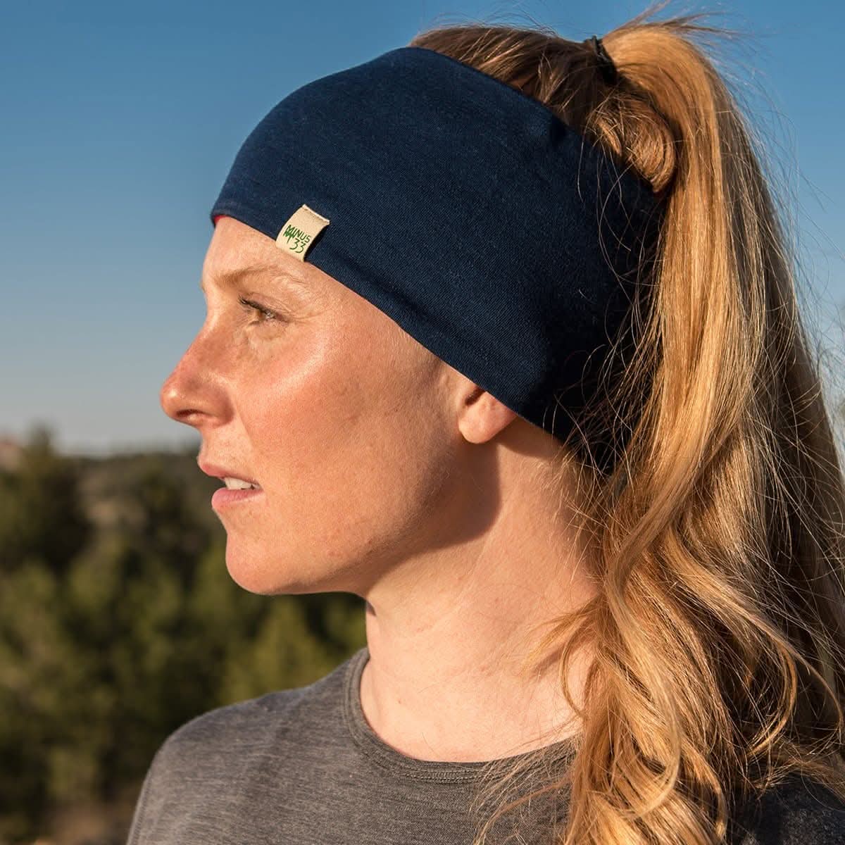 Midweight Reversible Wool Headband - 100% Merino Wool