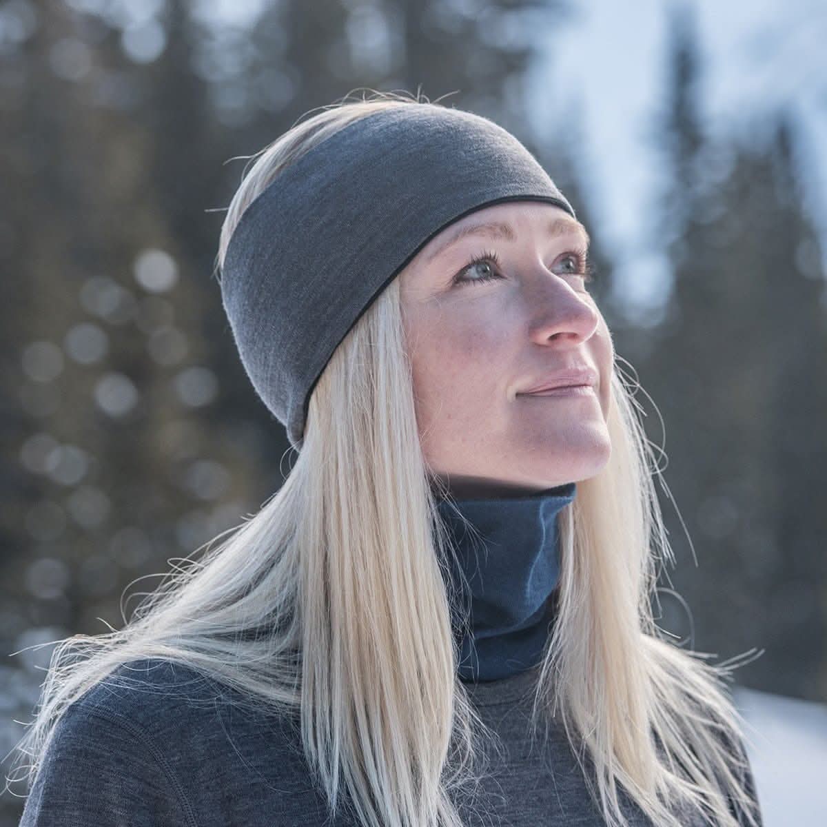 Midweight Reversible Wool Headband - 100% Merino Wool