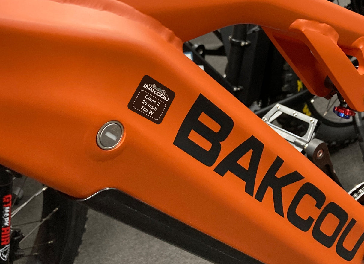Weather-Proof 750w Bike Label
