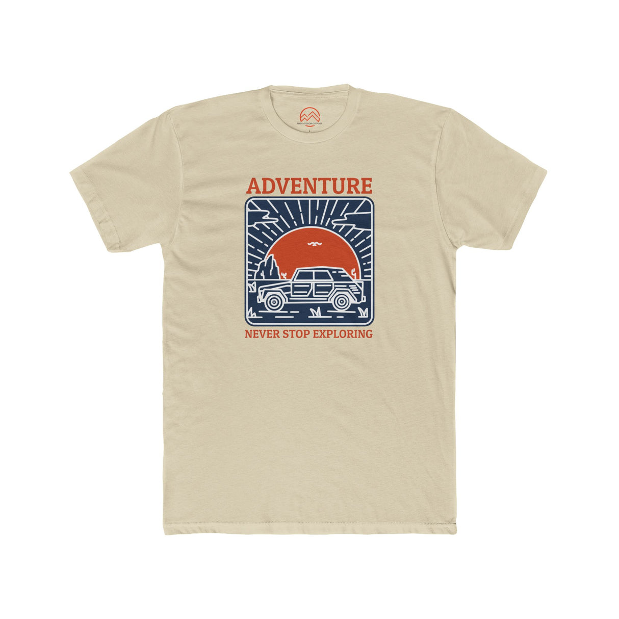 Adventure Badge Unisex Tee - Never Stop Exploring Outdoors