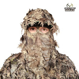 2-in-1 FRONT Leafy Face Mask and Camo Hat (Adj, OSFM)