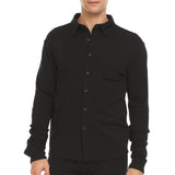 Men's 100% Merino Wool Button Down Shirt - Midweight