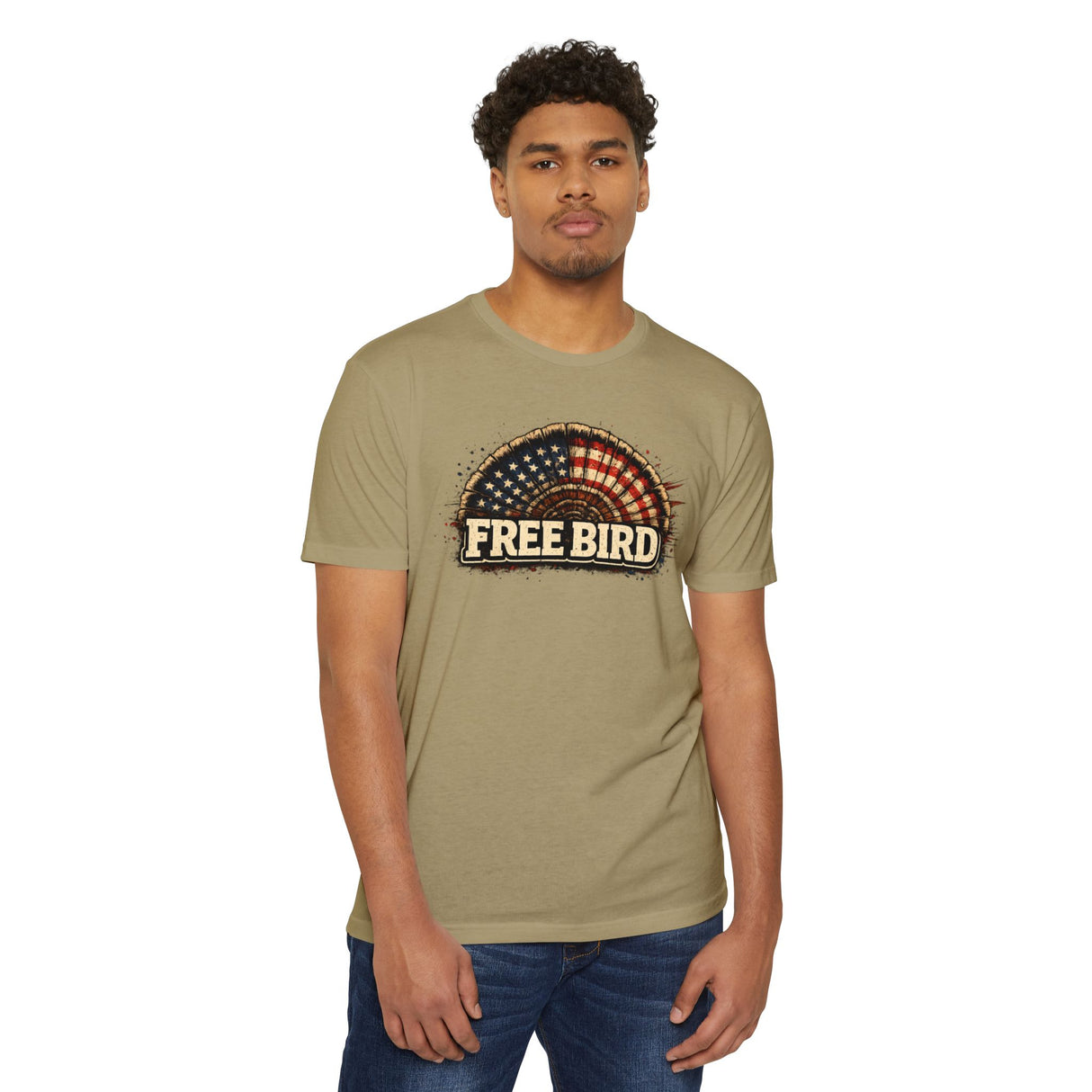 Patriotic 'Free Bird' Turkey Hunting T-Shirt