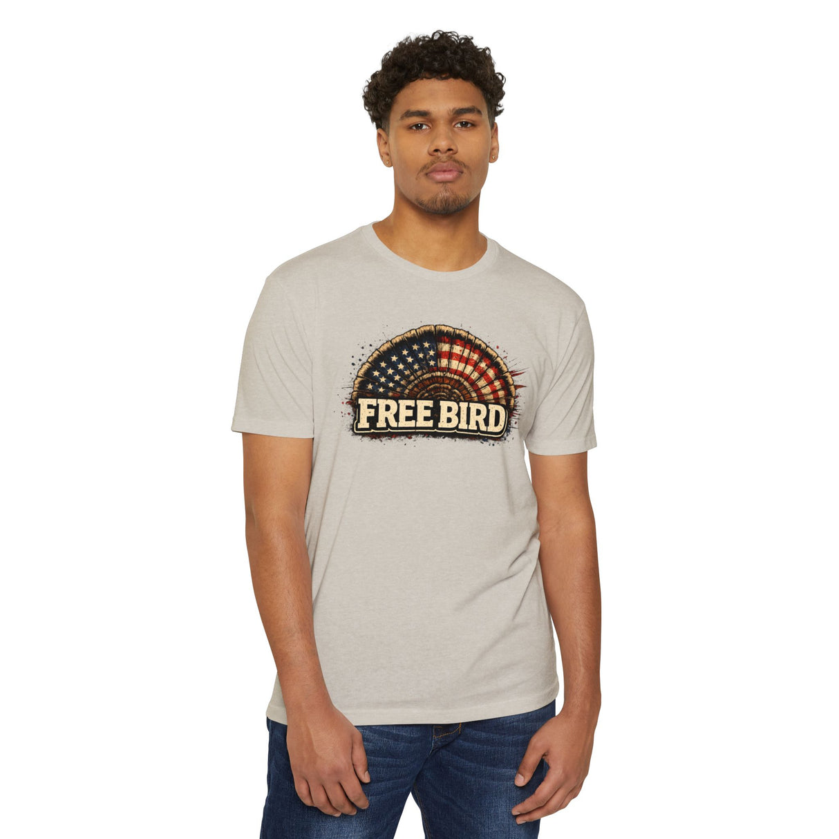 Patriotic 'Free Bird' Turkey Hunting T-Shirt