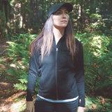 Women's Heavyweight Wool Full-Zip Sweater Top - 100% Merino Wool