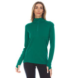 Midweight Women's Wool 1/4 Zip - 100% Merino Wool