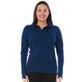 Midweight Women's Wool 1/4 Zip - 100% Merino Wool