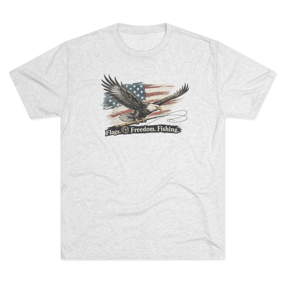 "Flags, Freedom, Fishing" Patriotic Tee