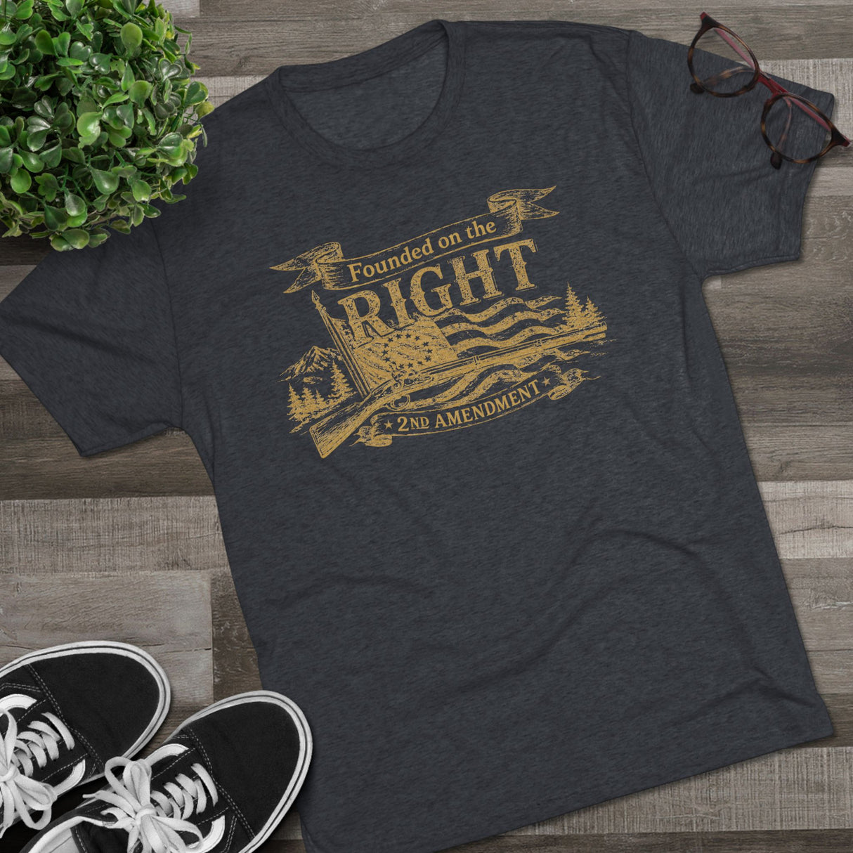 "Founded on the Right" 2nd Amendment Tee