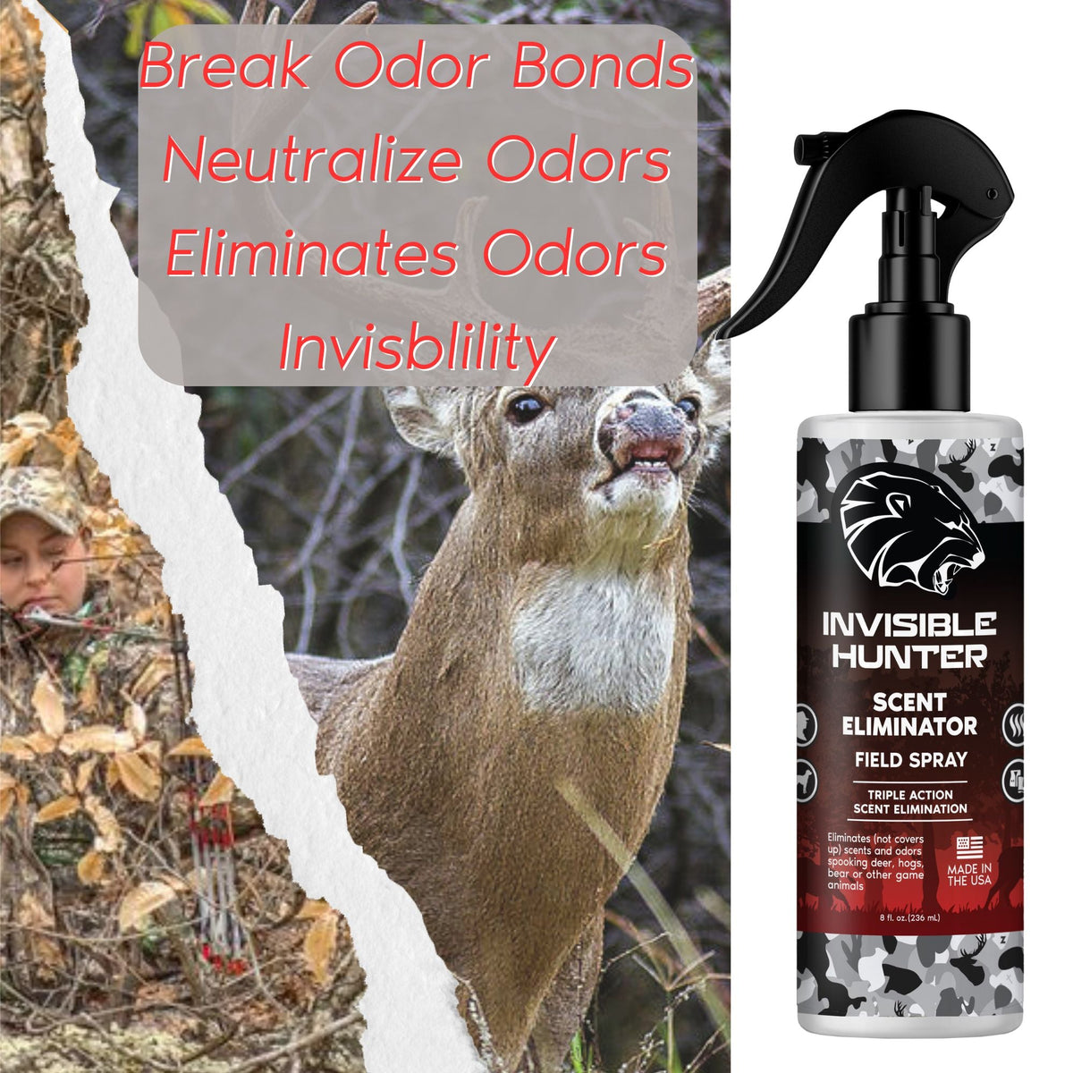 Invisible Hunter Scent Eliminator Field Spray – The Outdoor Outpost