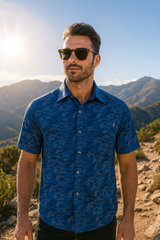 Men's Dot Camo UV Vented Fishing Shirt