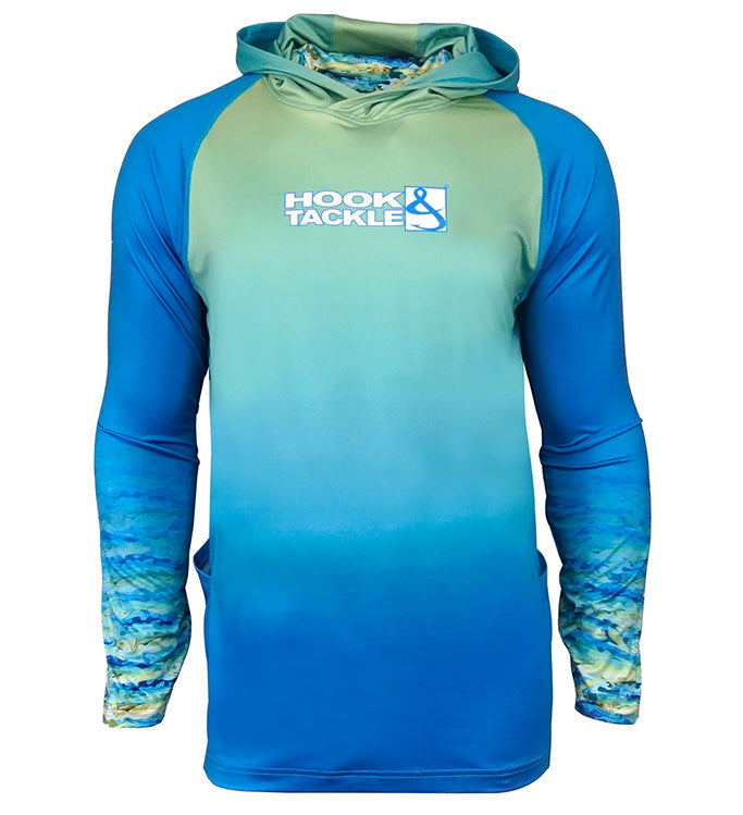 Men's Mahi Camo UV Fishing Hoodie Mask L/S