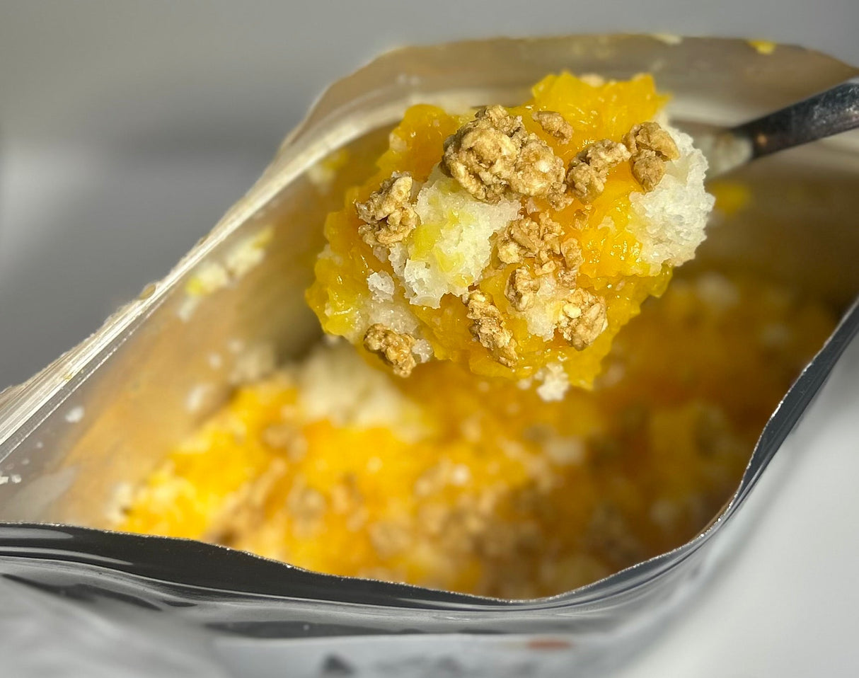 Freeze Dried Peach Cobbler Dessert