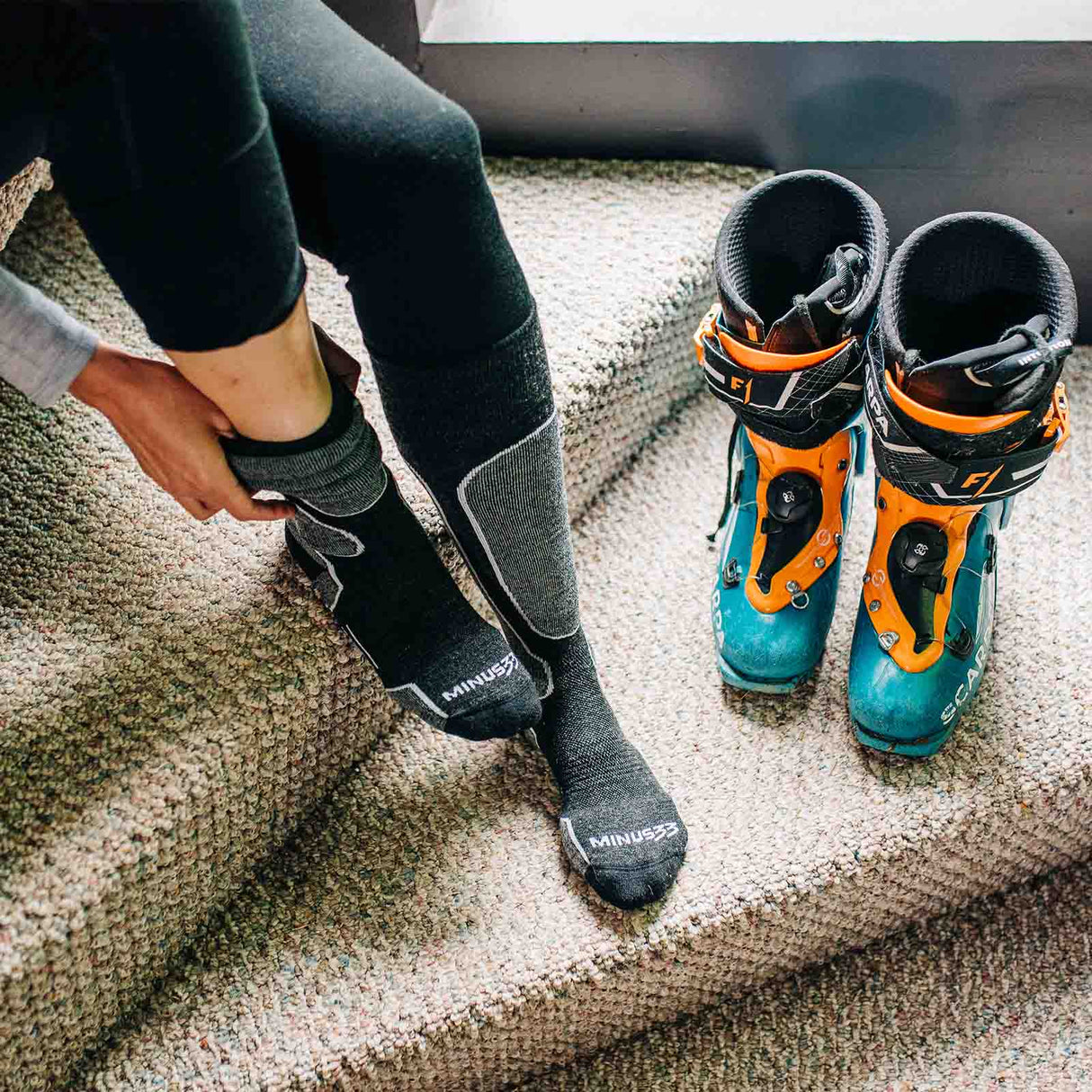 Merino Wool Snowboard Socks - Lightweight Over The Calf