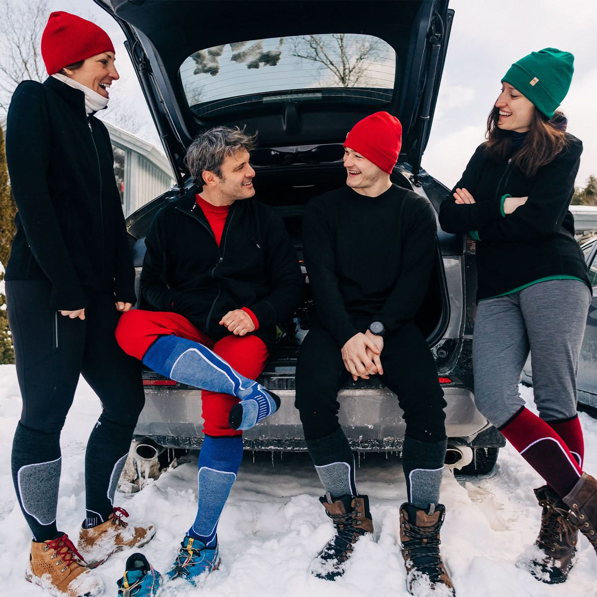 Merino Wool Ski Socks - Micro Cushion - Over The Calf