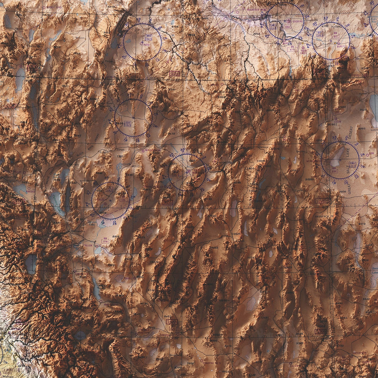 Western United States Elevation Map | 1950 Vintage Topographic Reproduction