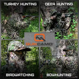 2-in-1 FRONT Leafy Face Mask and Camo Hat (Adj, OSFM)