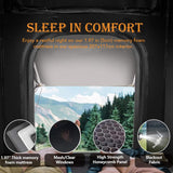 Trailora Ridge Heavy-Duty Aluminum Hard-Shell Rooftop Tent With Ladder, LED Lighting, And Memory Foam Mattress (SAK82931)