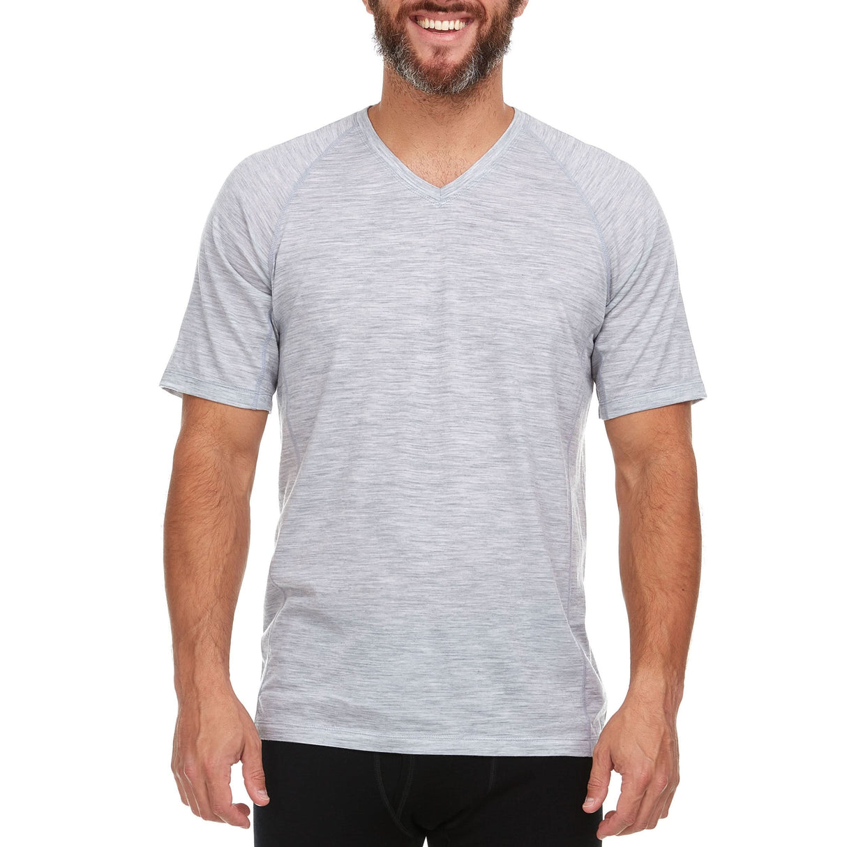 Men's Merino Wool V-Neck T-Shirt - Microweight