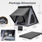 Trailora Apex Premium Lightweight Hard Shell Rooftop Tent With LED Strip And Memory Foam (SAK51780)