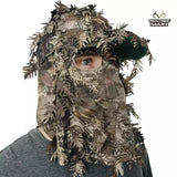 2-in-1 FRONT Leafy Face Mask and Camo Hat (Adj, OSFM)