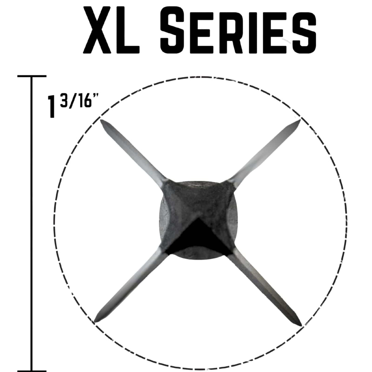 TOTA | 175 grain XL broadhead | 1-3/16-inch solid | fixed blade